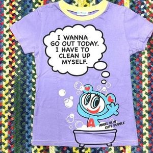 J fashion Angel Blue y2k style top